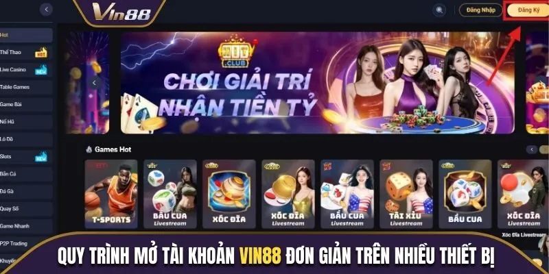 Quy trình mở tài khoản đơn giản trên nhiều thiết bị